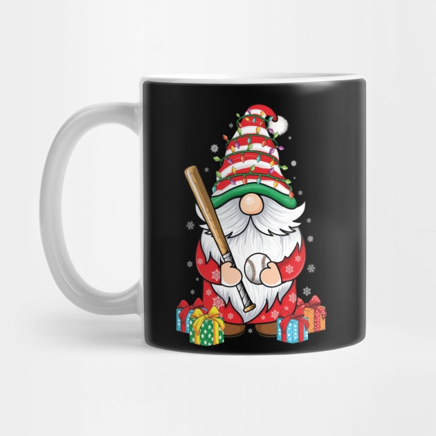 cute gnomes Baseball lover's funny Christmas gnome baseball by UNXart